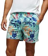 Psycho Bunny Santino 5 3/4#double; Inseam Swim Trunks