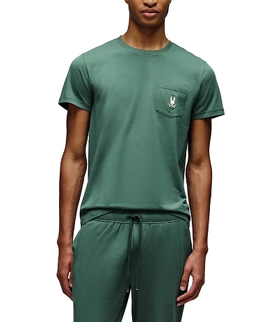 Psycho Bunny Short Sleeve Jersey Pocket Embroidered Bunny Lounge T-Shirt