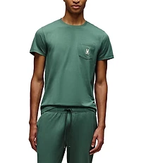 Psycho Bunny Short Sleeve Jersey Pocket Embroidered Bunny Lounge T-Shirt