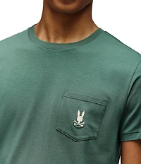 Psycho Bunny Short Sleeve Jersey Pocket Embroidered Bunny Lounge T-Shirt