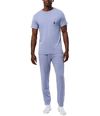 Psycho Bunny Short Sleeve Jersey Pocket Embroidered Bunny Lounge T-Shirt