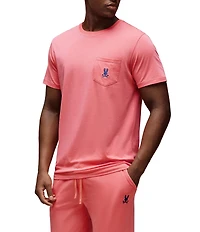 Psycho Bunny Short Sleeve Jersey Pocket Embroidered Bunny Lounge T-Shirt