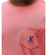 Psycho Bunny Short Sleeve Jersey Pocket Embroidered Bunny Lounge T-Shirt