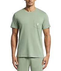 Psycho Bunny Short Sleeve Jersey Pocket Embroidered Bunny Lounge T-Shirt