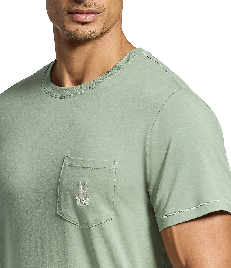 Psycho Bunny Short Sleeve Jersey Pocket Embroidered Bunny Lounge T-Shirt