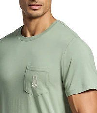 Psycho Bunny Short Sleeve Jersey Pocket Embroidered Bunny Lounge T-Shirt