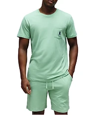 Psycho Bunny Short Sleeve Jersey Pocket Embroidered Bunny Lounge T-Shirt