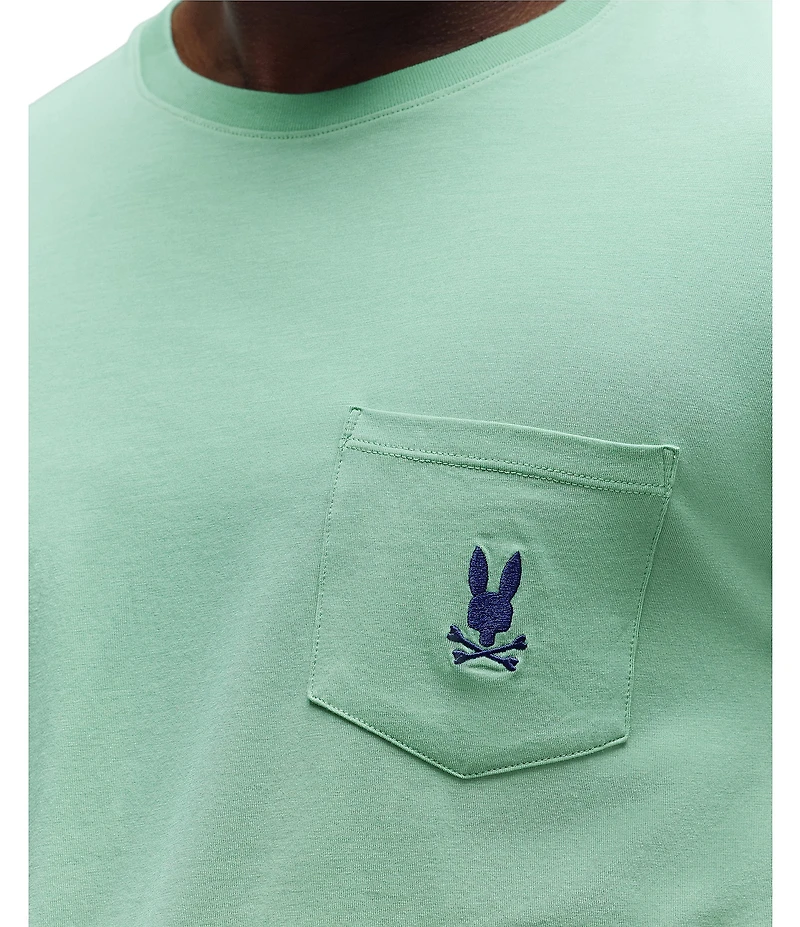 Psycho Bunny Short Sleeve Jersey Pocket Embroidered Bunny Lounge T-Shirt