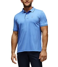 Psycho Bunny Slim Fit Bryce Performance Stretch Pique Short Sleeve Polo Shirt