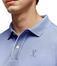 Psycho Bunny Slim Fit Bryce Performance Stretch Pique Short Sleeve Polo Shirt