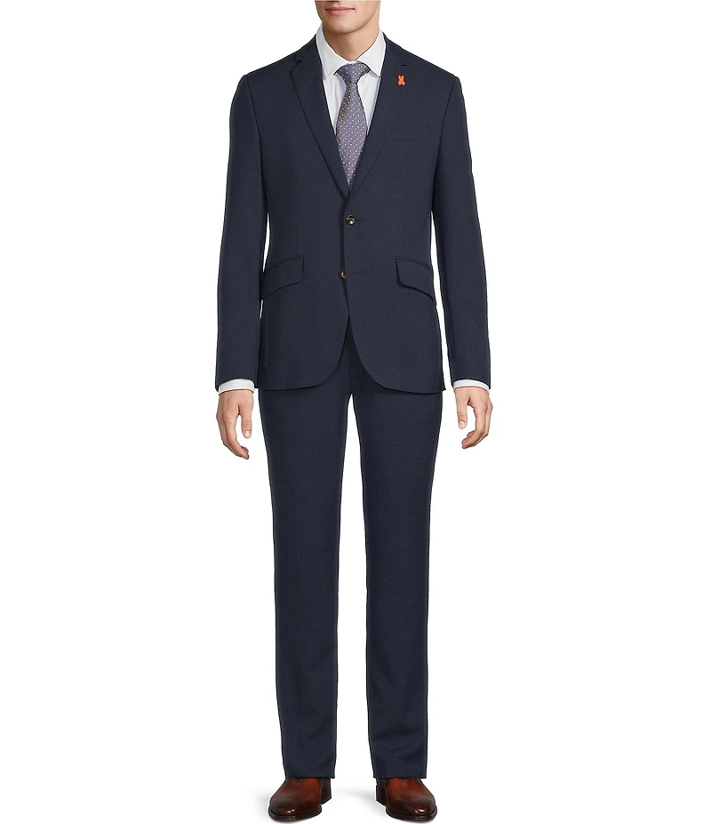 Psycho Bunny Slim Fit Flat Front Patterned 2-Piece Suit