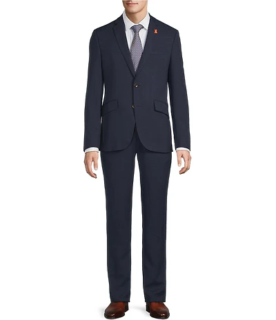Psycho Bunny Slim Fit Flat Front Patterned 2-Piece Suit