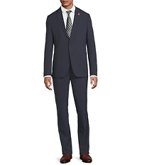 Psycho Bunny Slim Fit Flat Front Striped Pattern 2-Piece Suit