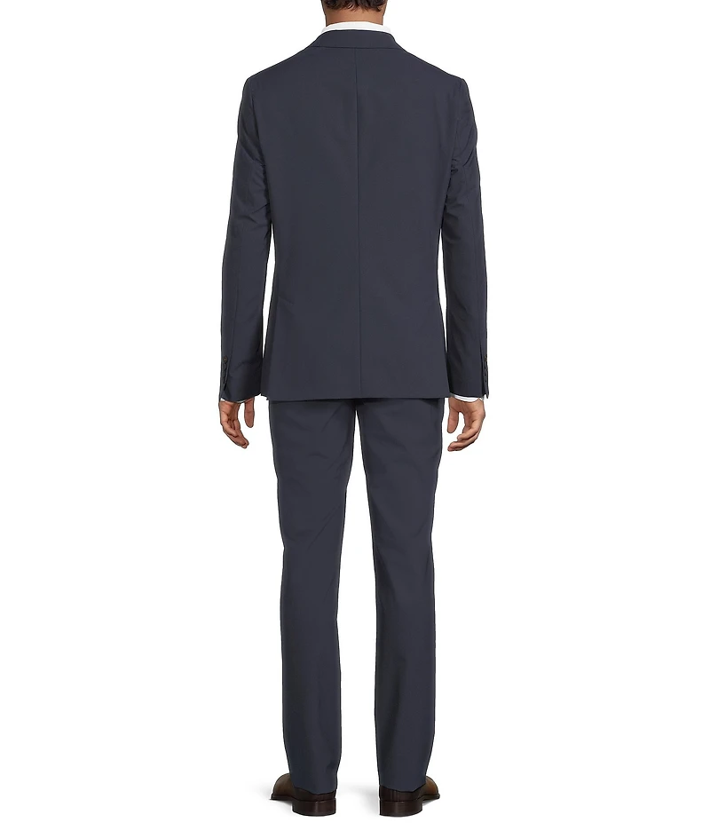 Psycho Bunny Slim Fit Flat Front Striped Pattern 2-Piece Suit