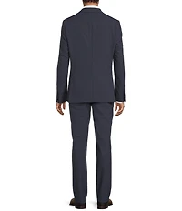Psycho Bunny Slim Fit Flat Front Striped Pattern 2-Piece Suit