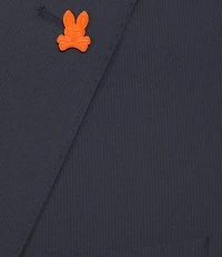 Psycho Bunny Slim Fit Flat Front Striped Pattern 2-Piece Suit