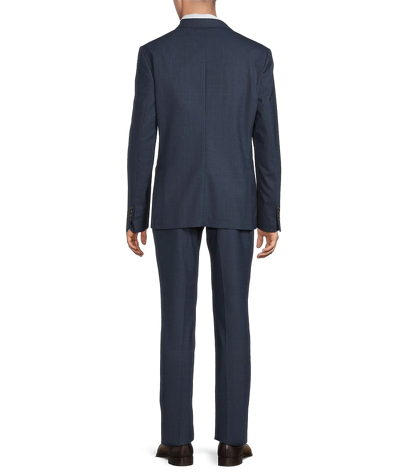 Psycho Bunny Slim Fit Plaid Flat Front 2-Piece Suit