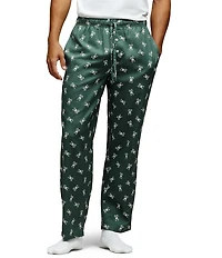 Psycho Bunny Solid Long Sleeve Flannel Pajama Shirt & Matching Pajama Pant Set