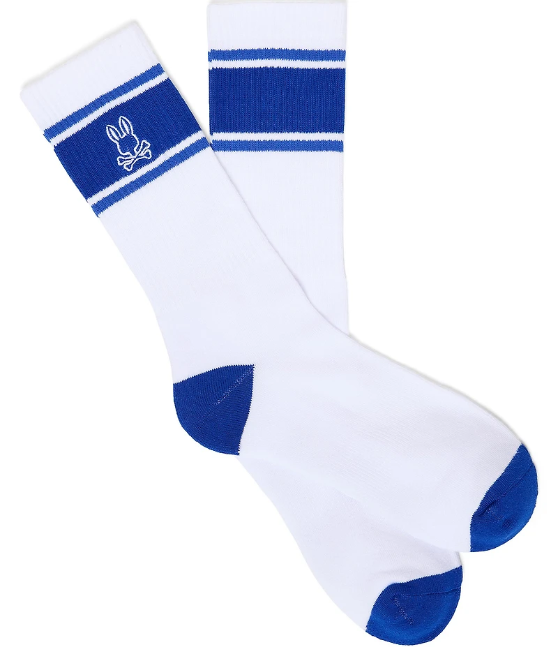 Psycho Bunny Striped Sport Crew Socks