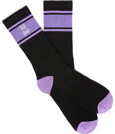 Psycho Bunny Striped Sport Crew Socks