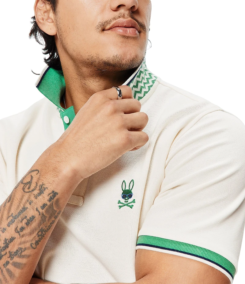 Psycho Bunny Sunny Pique Short Sleeve Polo Shirt