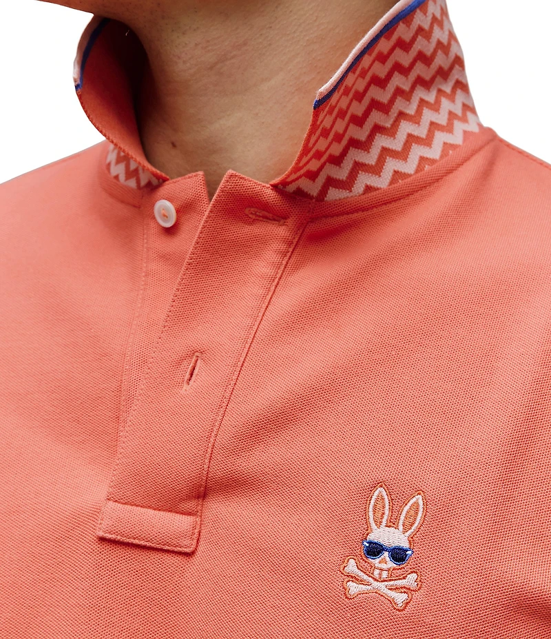 Psycho Bunny Sunny Pique Short Sleeve Polo Shirt