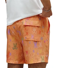 Psycho Bunny Van Allover Bunny Print Swim Trunks