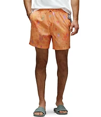 Psycho Bunny Van Allover Bunny Print Swim Trunks