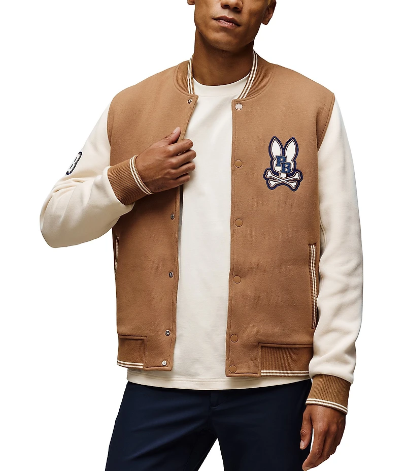 Psycho Bunny Wade Knit Bomber Jacket