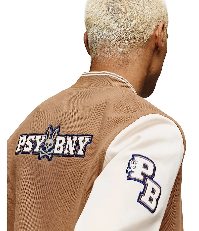 Psycho Bunny Wade Knit Bomber Jacket