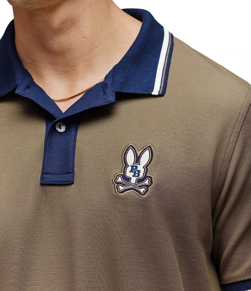 Psycho Bunny Wade Pique Short Sleeve Polo Shirt