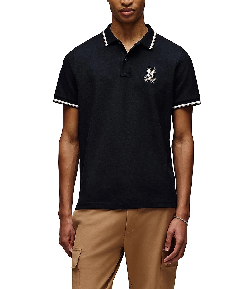 Psycho Bunny Wade Pique Short Sleeve Polo Shirt
