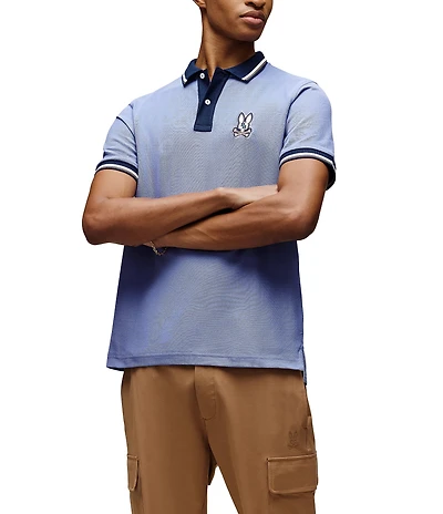 Psycho Bunny Wade Pique Short Sleeve Polo Shirt