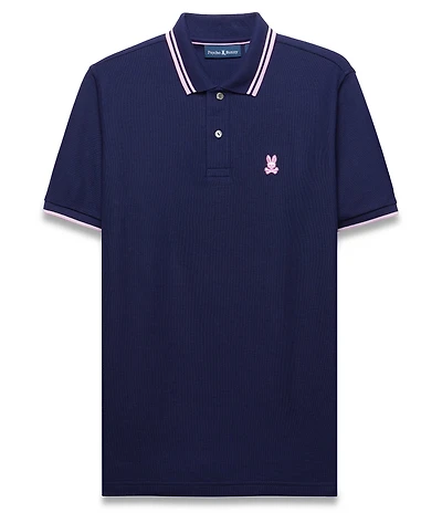 Psycho Bunny Zev Pique Short Sleeve Polo Shirt