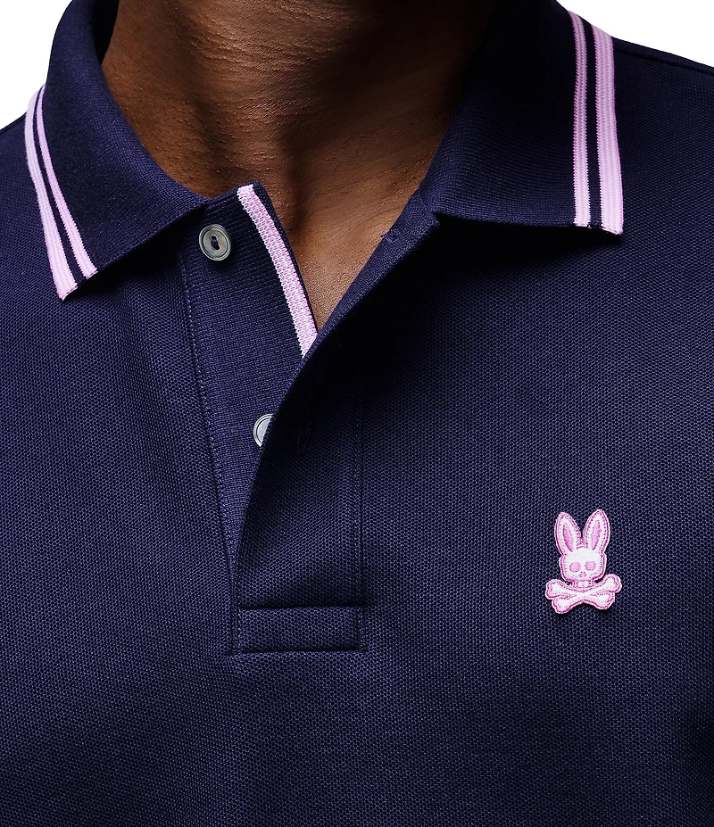 Psycho Bunny Zev Pique Short Sleeve Polo Shirt