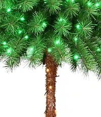 Puleo International Inc. 6-ft. Pre-Lit Palm Artificial Christmas Tree with Green and Clear Lights
