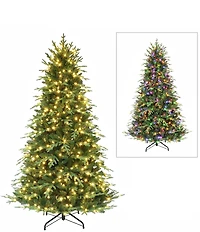 Puleo International Inc. 7.5 ft Dual Color LED Pre-lit Galveston Fir Artificial Christmas Tree