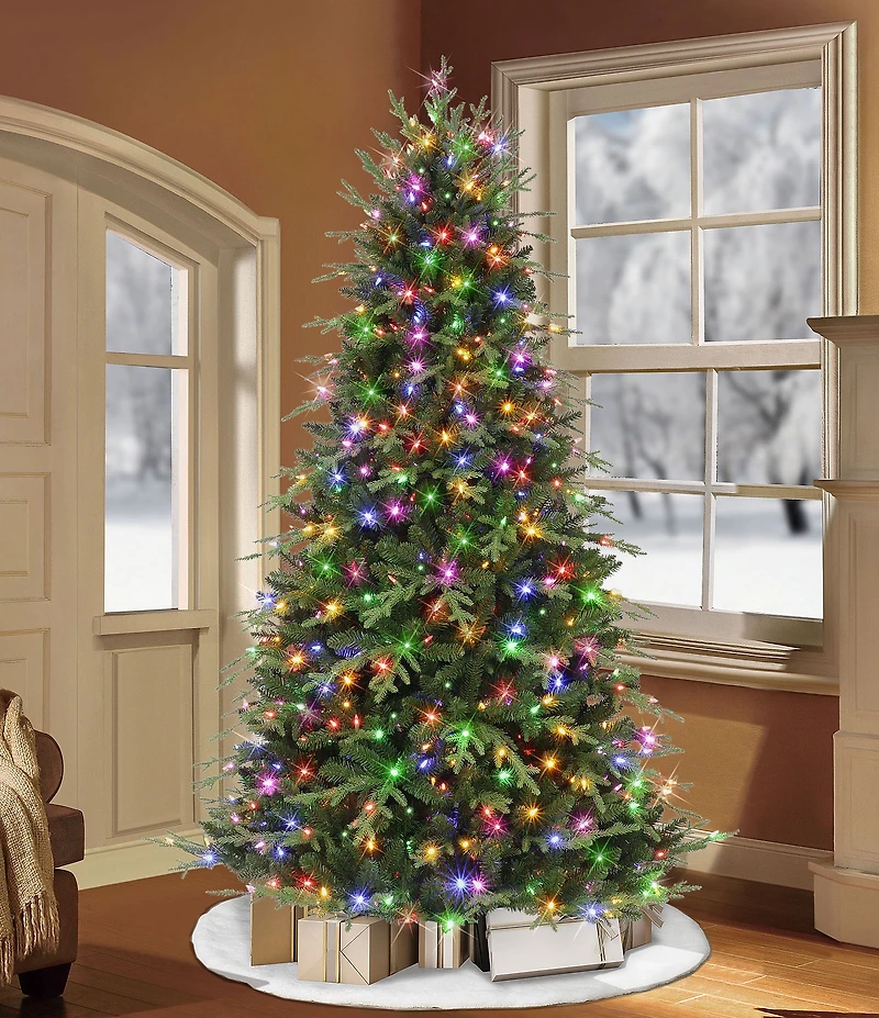 Puleo International Inc. 7.5 ft Dual Color LED Pre-lit Galveston Fir Artificial Christmas Tree