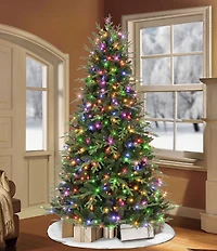 Puleo International Inc. 7.5 ft Dual Color LED Pre-lit Galveston Fir Artificial Christmas Tree