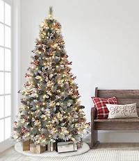 Puleo International Inc. 7.5-ft. Pre-Lit Glitter Pine Frosted Christmas Tree