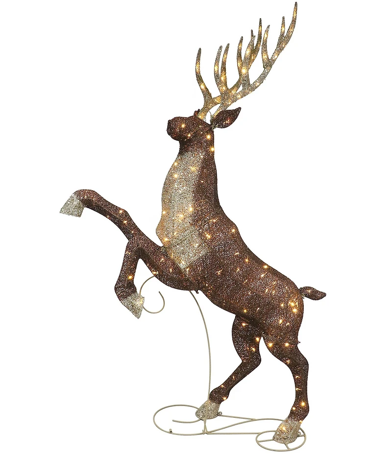 Puleo International Inc. 72-in. Pre-Lit Outdoor Elk with 160 Warm White Twinkling LED Lights