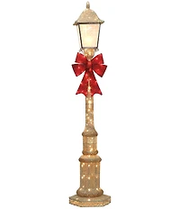 Puleo International Inc. 84#double; Pre-Lit Outdoor Christmas Lamp Post with 150 Warm White LED Lights Yard Sculpture