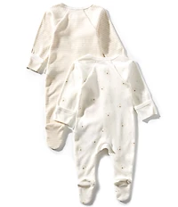 Purebaby Baby 2pk Zip Footie Growsuit