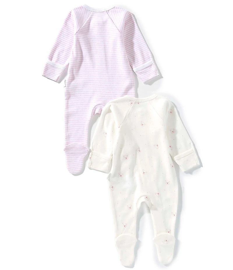 Purebaby Baby 2pk Zip Footie Growsuit