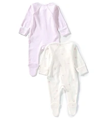 Purebaby Baby 2pk Zip Footie Growsuit