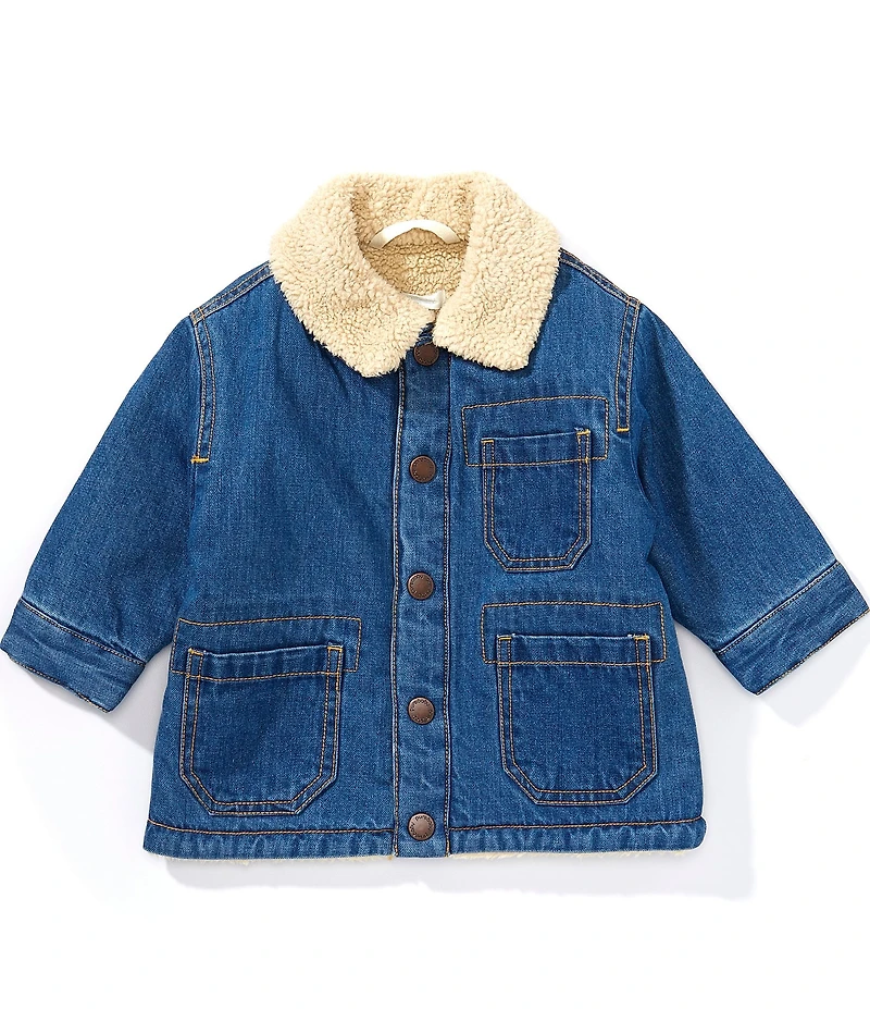 Purebaby Baby Boys Denim/Faux-Shearling Jacket
