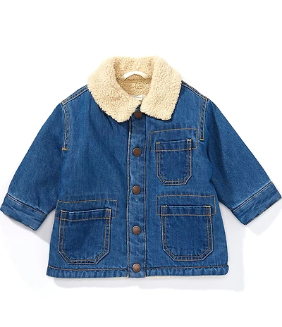 Purebaby Baby Boys Denim/Faux-Shearling Jacket