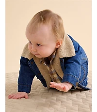 Purebaby Baby Boys Denim/Faux-Shearling Jacket