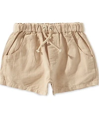 Purebaby Baby Boys Organic Cotton Linen Blend Pull-On Shorts