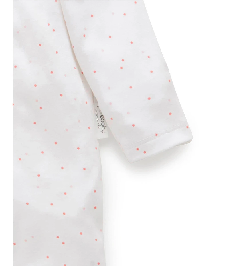 Purebaby® Baby Girls Organic Cotton Zip Printed Footie Coverall 2-Pack